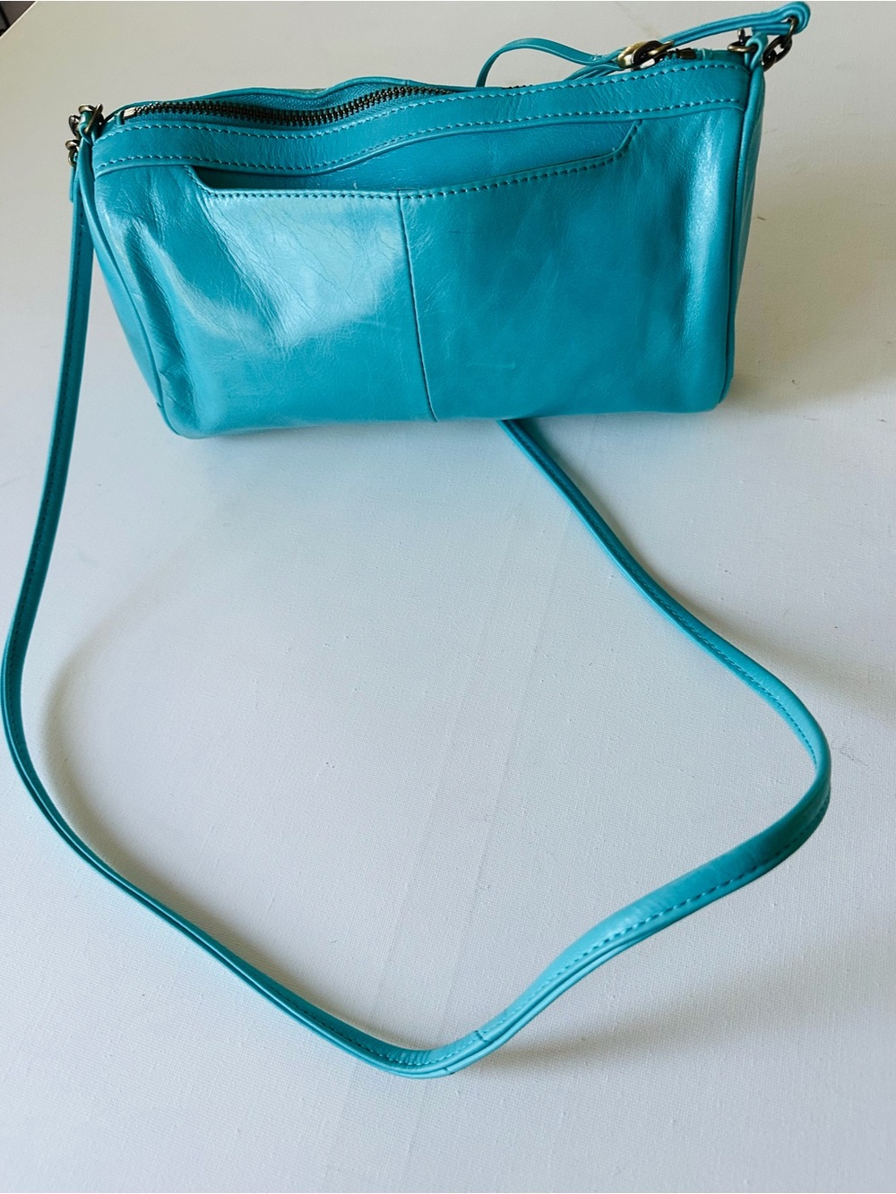 HOBO Teal Leather Hobo Bag with Detachable Strap - Picture 10 of 10